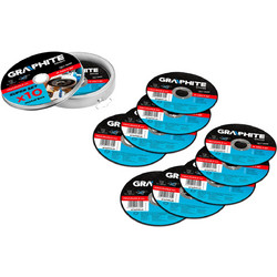 GRAPHITE Δίσκοι κοπής μετάλλου σετ 10τμχ 115 mm 55H574