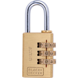 Λουκέτο 30mm Συνδυασμού Ορειχάλκινο BLACK+DECKER