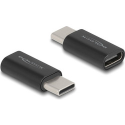 DELOCK αντάπτορας USB-C 60034, αρσενικό σε θηλυκό, 10Gbps, μαύρος