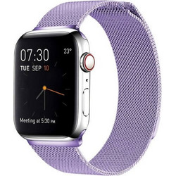 Forcell Milanese Λουράκι Μεταλλικό Light Purple (Apple Watch 42 / 44 / 45 / 46 / 49mm)