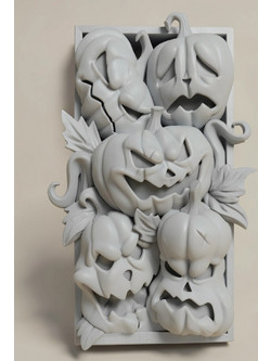 Άβαφη 3D Φιγούρα Book Nook Collection Pumpkins για Βάψιμο DIY (Δώρο τα Χρώματα)