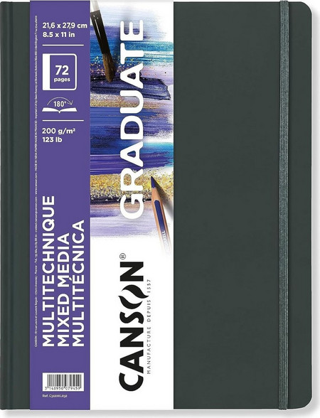 Graduate Canson Mixed Media Book 200gr 21.6x27.9cm 72pages