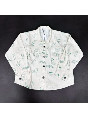SAC & CO Lime and Wine jacket - white