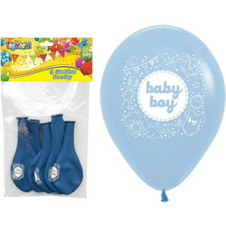 Μπαλόνια 12" 6τεμ Baby boy 30cm