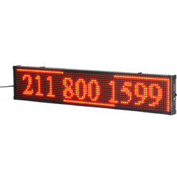 Πινακίδα LED κυλιόμενων μηνυμάτων 100x40 cm Κόκκινη - OEM