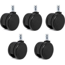 POWERTECH σετ ανταλλακτικά ροδάκια για PT-1390 καρέκλα γραφείου, 5τμχ
