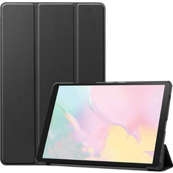 ΘήκηTri-Fold Flip Cover για Tab Samsung Galaxy S7 12,4" Plus σε Μαύρο χρώμα Μαύρο Δερματίνη, Σιλικόνη