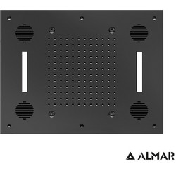 ΚΕΦΑΛΗ ΟΡΟΦ.TEMPTATION 63x48 ΗΧΟΣ-ΧΡΩΜΑΤ.ALMAR INOX PVD BLACK BRUSHED