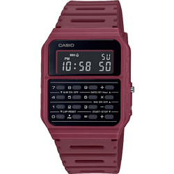 Casio Vintage Ψηφιακό Ανδρικό Ρολόι Χρονογράφος με Κόκκινο Καουτσούκ Λουράκι CA-53WF-4BEF