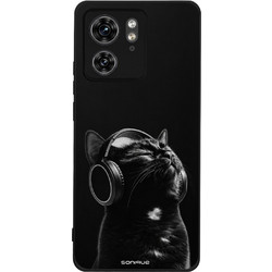 Sonique Men's Edition Θήκη Audio Kitten - Black (Motorola Edge 40 5G)