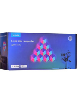 Smart Lights Govee Glide Hexa Pro 10Pack Light Panels/RGBIC/36V/Wi-Fi/1Y White (H6066)