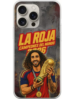 Θήκη La Roja Campeones del Mundo - Marc Cucurella iPhone 16 Pro Flexible TPU (Διάφανη Σιλικόνη)