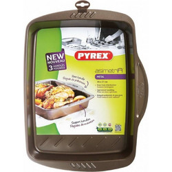 Pyrex Asimetria Ορθογώνιο Ταψί Φούρνου Αλουμινίου Αντικολλητική Επίστρωση 35x27cm