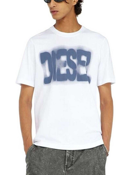DIESEL T-ADJUST-AA6 PRINTED T-SHIRT WHITE