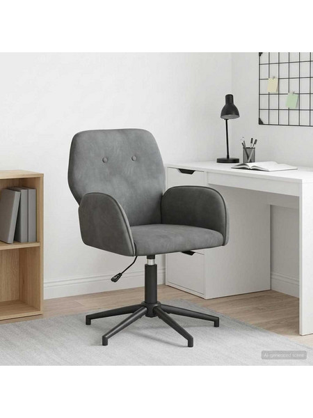 vidaXL Γυροσκοπική Καρέκλα Γραφείου 54x55x90 εκ Βελούδο - σκούρο-γκρι