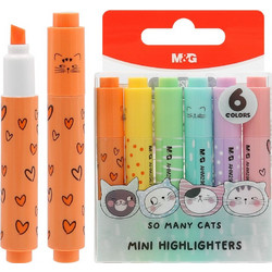 Mini Σετ Μαρκαδόροι Υπογράμμισης M&G Pastel
