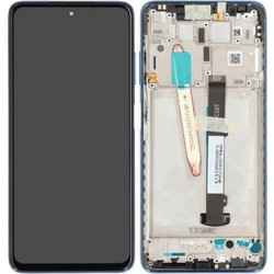 Γνήσια Οθόνη LCD και Μηχανισμός Αφής με Πλαίσιο για Xiaomi Poco X3 Pro - 560003J20S00 Μπλε (Service Pack)