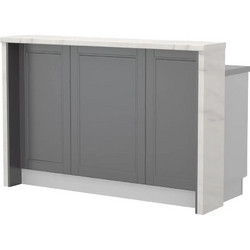 Πάγκος νησίδας Tahoma-Μήκος: 150 εκ.Γραφίτης-White Marble