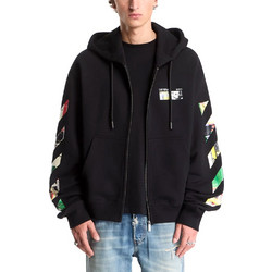INDUSTRIAL ARROW REGULAR ZIP HOODIE MEN OFF-WHITE