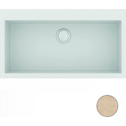 Sanitec 345 Ένθετος Νεροχύτης Γρανίτη Ματ Metallic Cream 86x50cm