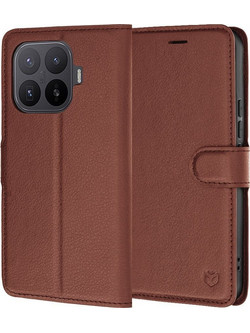 Techsuit Leather Folio Θήκη Βιβλίο Brown (Xiaomi 17T Pro)