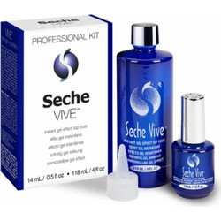 Seche Vive Instant Gel Topcoat Gloss Βερνίκι Νυχιών Μακράς Διαρκείας 14ml + 118ml