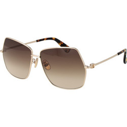 Max Mara MM0035H 32F Γυναικεία Γυαλιά Ηλίου Τετράγωνα Μεταλλικά Χρυσά με Καφέ Degradee Φακό