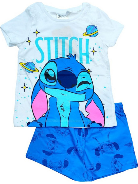 ΠΙΤΖΑΜΑ ΠΑΙΔΙΚΗ DISNEY STITCH 003165 ΑΣΠΡΟ (6-12 ΕΤΩΝ)