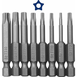 Torx 5 Point Screwdriver Bits, μύτη κατσαβιδιού Torx 5 σημείων (8pcs)