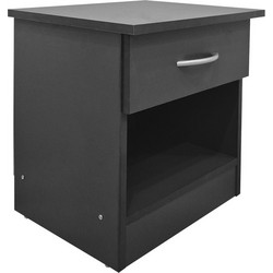 Κομοδίνο Bedy pakoworld ανθρακί 40x34x42εκ