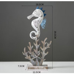 Ξύλινο διακοσμητικό 18,5x39,5x12,5 Natural Home Ιππόκαμπος