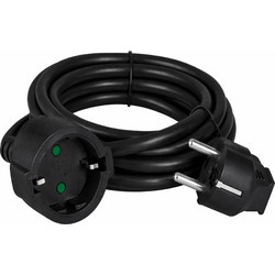 POWERTECH μπαλαντέζα ρεύματος PT-1562, 1x schuko, 16A, 5m, μαύρη PT-1562