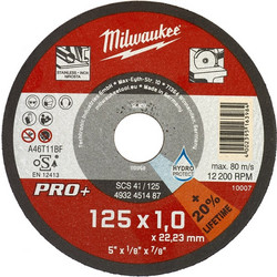Δίσκος Κοπής Inox SCS41 MILWAUKEE PRO+ - O125x1,0mm