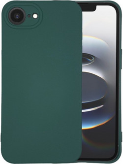 Θήκη TPU Σιλικόνης με Υφασμάτινη Επένδυση για iPhone 16e / 17e - Σκούρο Πράσινο