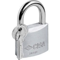 CISA Ανοξείδωτο (Inox) Λουκέτο Με Κλειδιά - 60mm