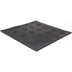 Δαπεδο Καουτσουκ 9005 3Mm Checker Λαμαρινα 1Μ Newplan
