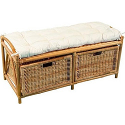 Διθέσιο Κάθισμα Bamboo Με 2 Συρτάρια 49x44,5x104cm
