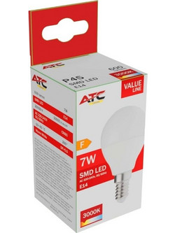 ATC SMD Λαμπτήρας LED Globe P45 230V 7W/600LM E14 3000K