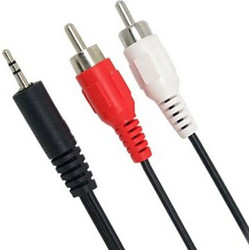 Powertech POWERTECH καλώδιο 3.5mm σε 2x RCA CAB-R007, 1.5m, μαύρο