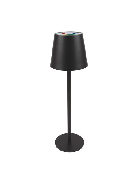 Powertech POWERTECH LED επιτραπέζιο φωτιστικό HLL-0195, RGB, ρυθμιζόμενο, επαναφορτιζόμενο, μαύρο