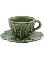Bordallo Pinheiro Cabbage Φλιτζάνι Espresso & Ελληνικού Καφέ Κεραμικό Πράσινο 80ml 65021405