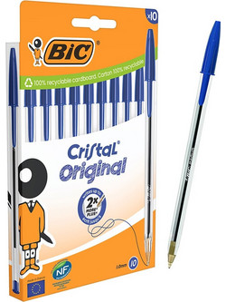BIC Cristal Στυλό Διαρκείας 1mm Μπλε 10τμχ