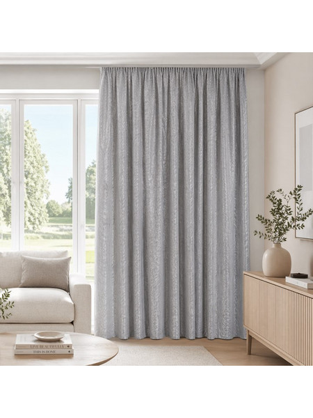 Κουρτίνα με Τρέσα Ivory Fern Grey 270x280cm Galifas 6084711 - Galifas