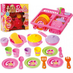 Σετ Σερβίτσιο Barbie Με Πιατοθήκη 16-01753