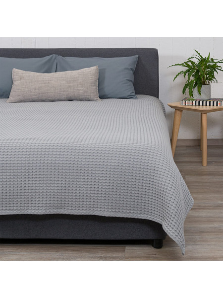 Κουβέρτα Πικέ Μονή (170x240) Naf-Naf Waffle Grey