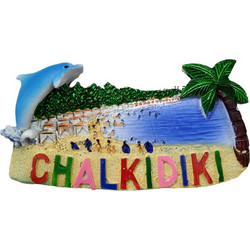 Tουριστικό μαγνητάκι Souvenir - Σετ 12pcs - Resin Magnet - Chalkidiki - 678091