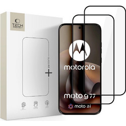 Tech-Protect Glass Fit+ Tempered Glass Black 2-pack (Motorola Moto G67 / G77 / G87)