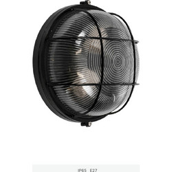 GloboStar(R) BOATLIGHT 61589 Vintage Industrial Φωτιστικό Τοίχου - Απλίκα - Καραβοχελώνα Εξωτερικού Χώρου Δίφωτο 2 x E27 AC220-240V Αδιάβροχο IP65 - Σώμα Αλουμινίου & Tempered Glass - Φ24 x Υ11cm - Μα