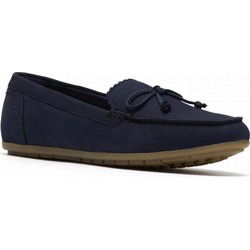 Clarks Γυναικείο Δερμάτινο Μοκασίνι Elliote Sail (Μπλε)