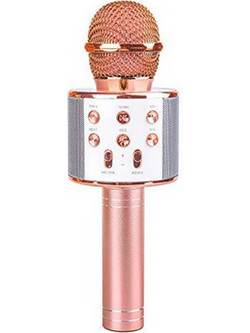 Wster WS-858 Ασύρματο Μικρόφωνο Καραόκε Ροζ Χρυσό